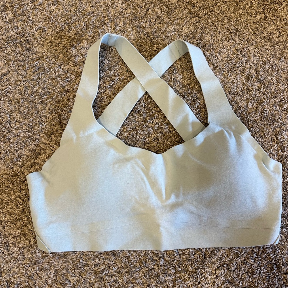 Athleta Light Blue Cross-Back Sports Bra